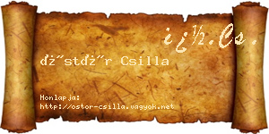 Östör Csilla névjegykártya